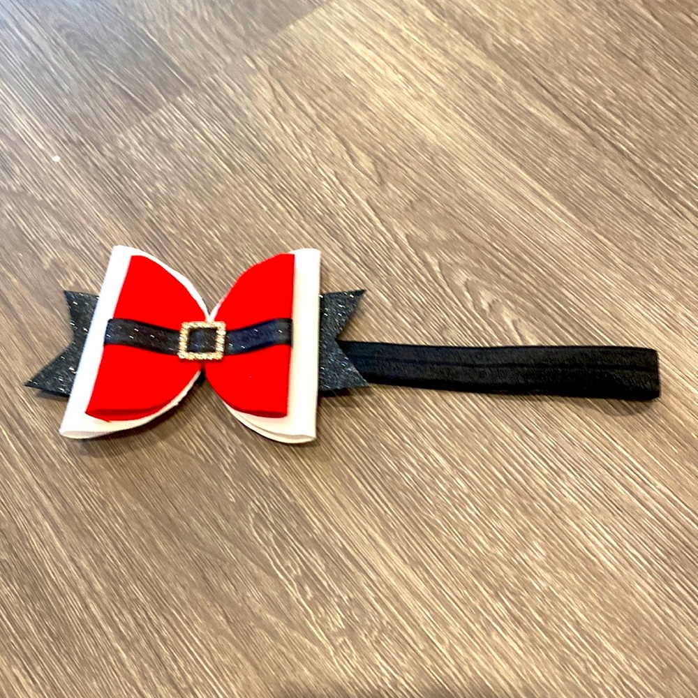Childs, infant Santa headband bow